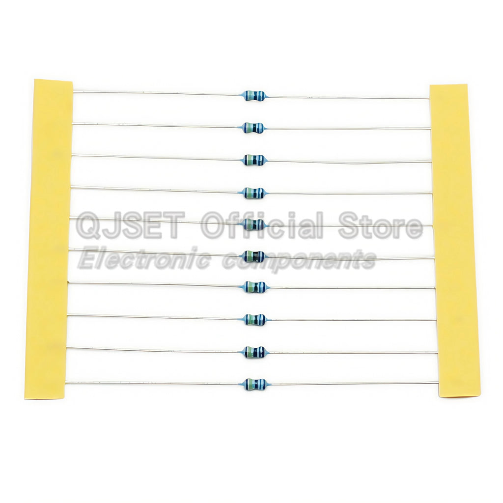 100pcs 1/6W Metal Film Resistors 1/8W 1% 0.125W 10 100 200 220 330 470 Ohm 4.7K 1K 2.2K 10K 47K 200k 220k 510k 100k 470K 1M Ohms