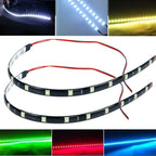 2 PCS LED strip SMD3528 Waterproof Flexible 30CM Red Green Blue White Warm white Super bright car Styling decor stickers lamp