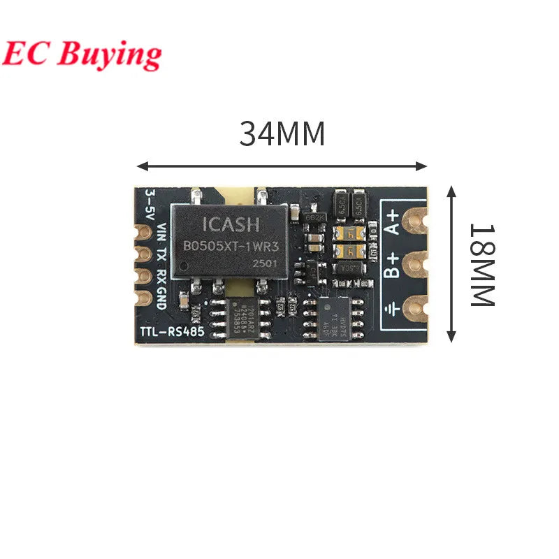10Pcs/1pc Isolated TTL to RS485 Level Board Module Serial Automatic Reverse High Speed 2Mbps Half-duplex Communication Isolation