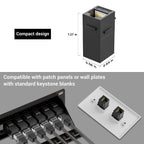 ZoeRax 24PCS Keystone Jack Rj45 Coupler Inline Coupler for Cat7/CAT6A/CAT6/CAT5E Female to Female Insert Coupler