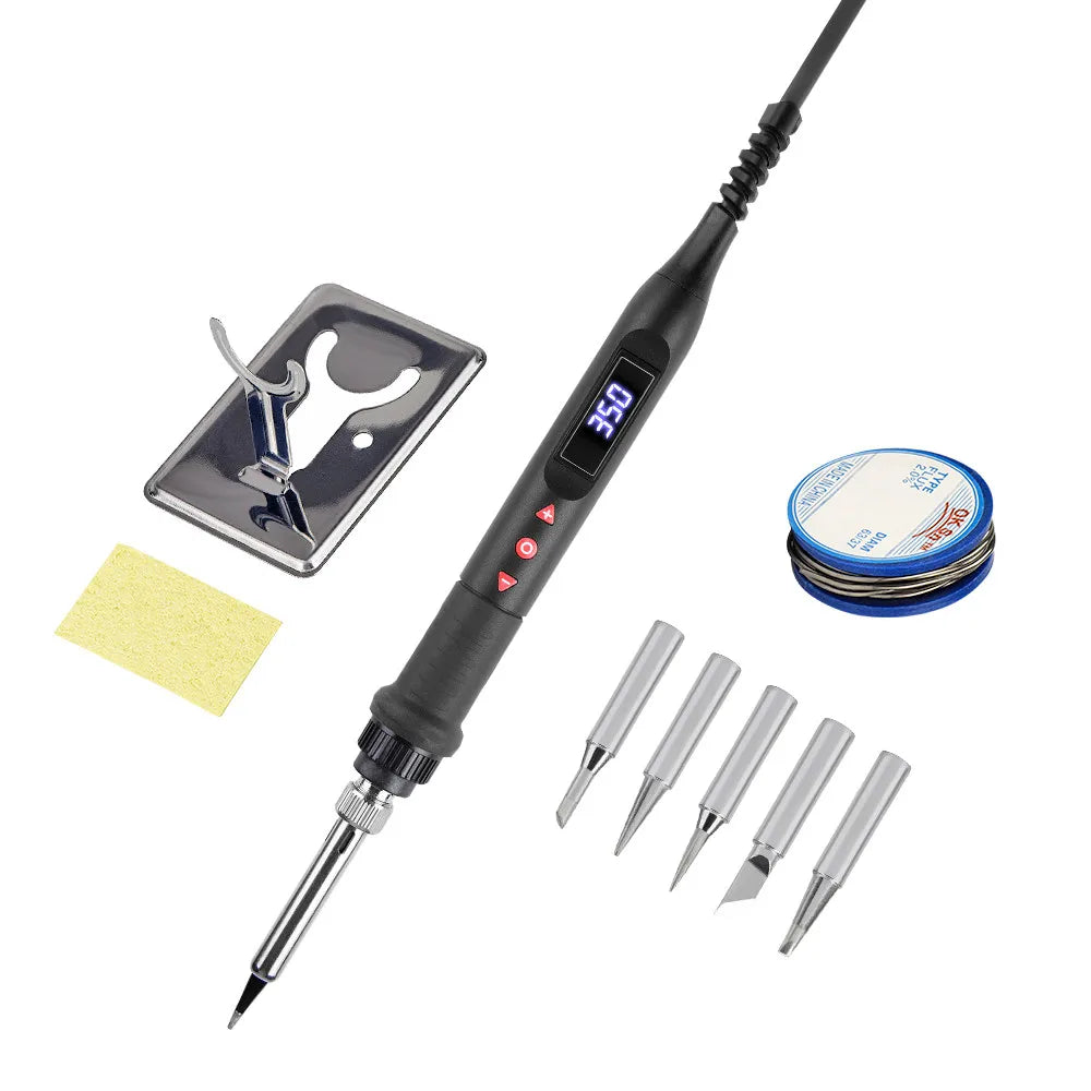 JCD 908U Soldering Iron Kit LCD Display 80W Intelligent Switch Adjustable Temperature Portable Soldering Iron 220V/110V Welding