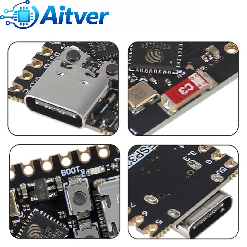 ESP32 C3 SuperMini Development Board WiFi Bluetooth Microcontroller Module 4MB Flash Compatible with Arduino IDE ESPHome DIY Pro