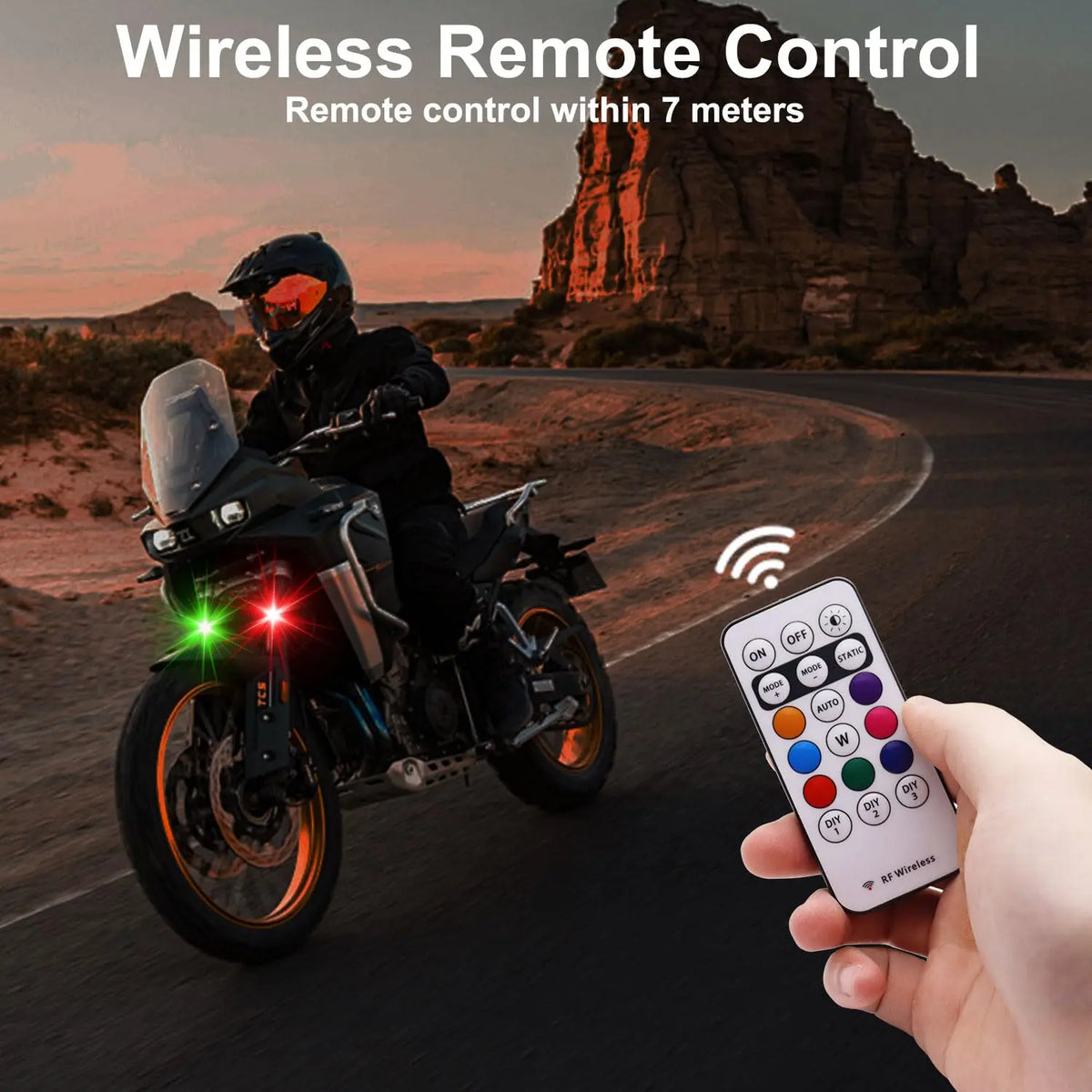 2/4/6/8 pcs LED Aircraft Strobe Lights Remote Control 8 Colors Anti-Collision LED Lights for Car Motorcycle Drone Aircraft Bike