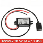 15W 12V 24V to 5V 3A DC-DC Step Down Buck Converter Regulator Power Supply Module Mini USB Micro USB Male Female Type-C Adapter