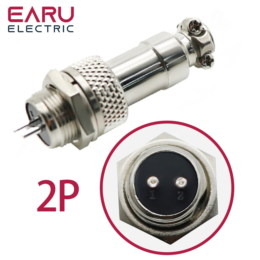 GX12 GX16 GX20 Aviation Connector Plug Socket Circular Connector 2 3 4 5 6 7 8 9 10 12 Pin 12/16/19mm Cable Wire Male Female