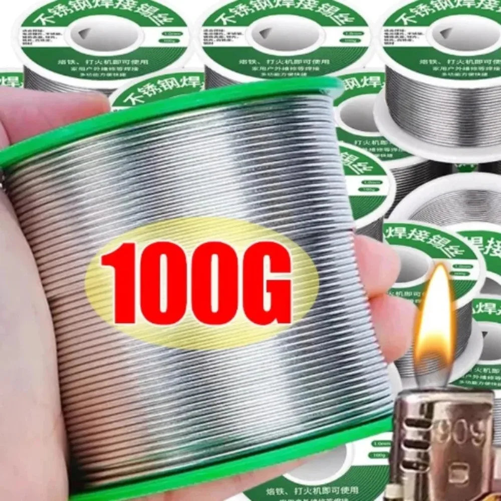 100/50/20g NEW Lighter Stainless Steel Soldering Tin Wire Tin Melt Rosin Core Solder Soldering Wire Roll No-clean FLUX 2.0%
