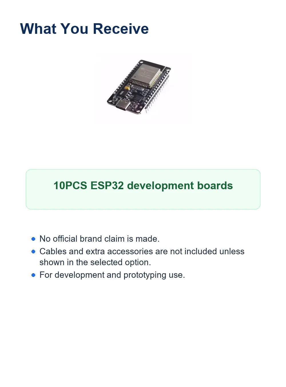 10PCS ESP32 Dev Boards ESP-WROOM-32 WiFi Bluetooth Dual-Core Microcontroller Modules Micro USB Compatible with Arduino IDE
