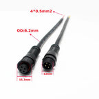 1Pair M12 Waterproof 2 3 4 5 Pin IP65 Screw Type Power Cable Wire Plug for LED Strips Male Female Jack Connector