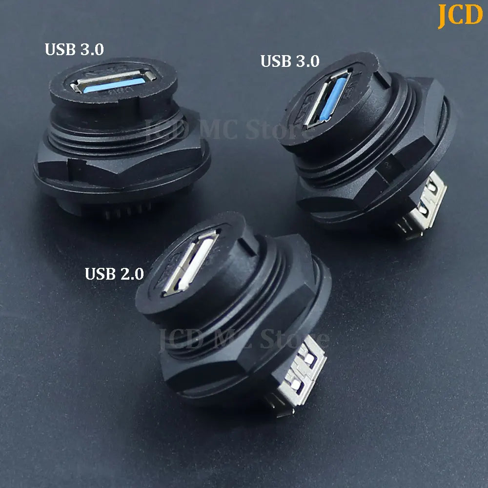 1PC E16 Buckle Waterproof Connector HDMI/USB2.0/USB3.0/RJ45/Type C/MICRO USB Panel Mount DIY Jack with Dust Cover Connector