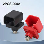 2pcs 200A Through Wall Type Lithium Battery Energy Storage Terminal High-Current Lithium Battery Copper Terminal Connectors