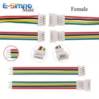 10pcs 15cm JST1.25 1.25mm 2P 3P 4P 5P 6P Male Female Plug Butt-joint Aerial Docking Crimp Terminal Wire Cable Connector