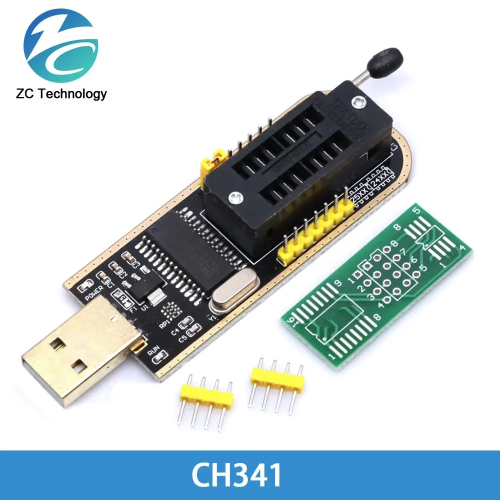 Original CH341 24 25 Series EEPROM Flash BIOS USB Programmer Module + SOIC8 SOP8 Test Clip For EEPROM 93CXX / 25CXX / 24CXX