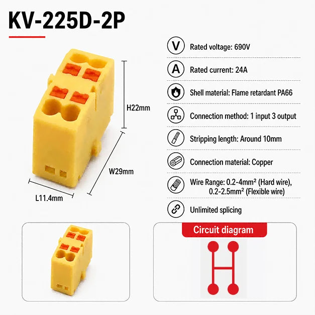 DIN Rail Terminal Block 1/5/10PCS 2.5mm2 Push In Quick Connect Electrical Wire Connector Modular Power Distribution Block