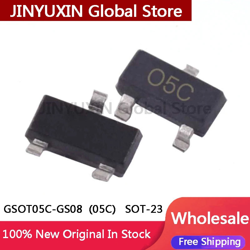 50-100Pcs GSOT05C GSOT05C-GS08 05C diode array TVS 5V original SOT-23 IC Chip In Stock Wholesale
