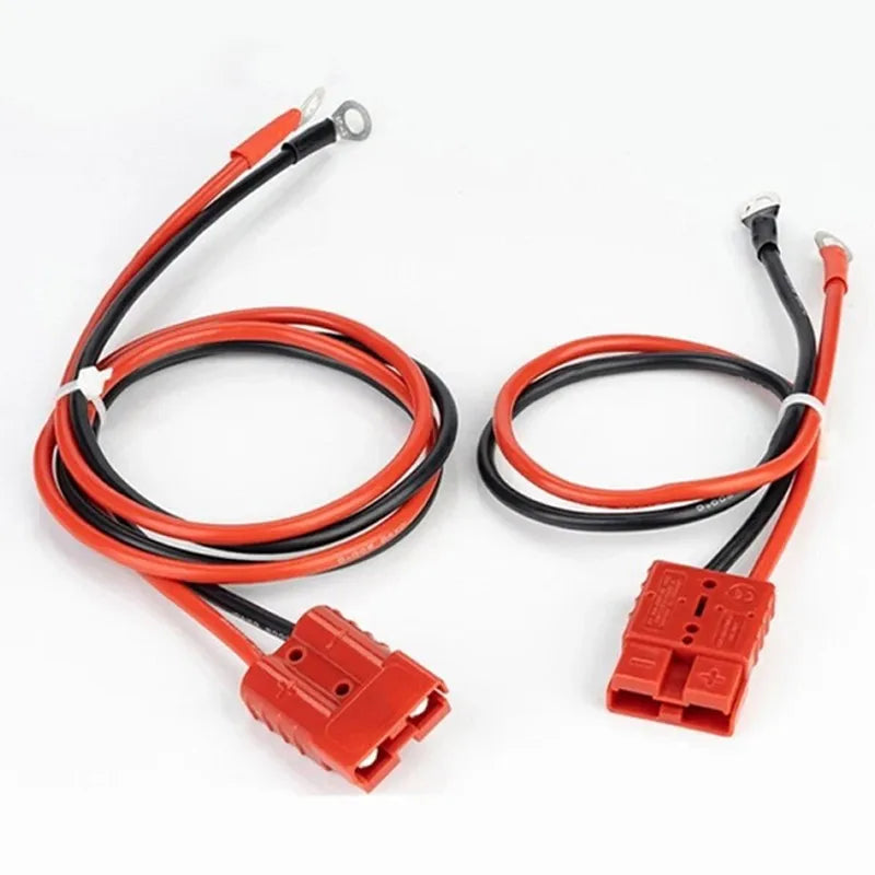 2Pcs 50A Anderson Battery Charging Connector Set 12AWG 4mm² Pre-Crimped Cable Lugs Male Female Terminals