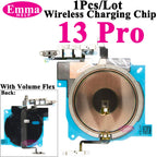 EmmaHelp 1pc For iPhone 13 Pro Max 16 14 15 8 Plus XR Wireless Charging Coil With Volume Flex Flash Charger Panel Sticker