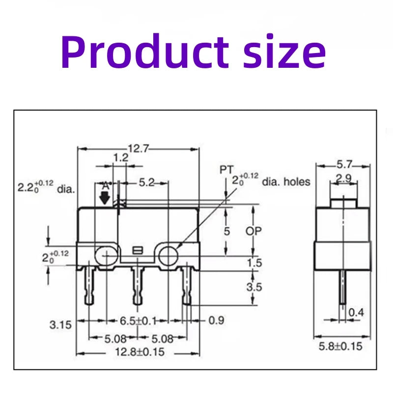D2FC Mouse Micro Switch D2FC-F-K 50M 60M D2FC-F D2FC-F-7N 10M 20M 100M OF New Authentic For OMRON Mouse Button Fretting