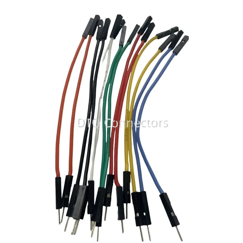 10pcs High-end Soft Silicone Dupont Wire 1P Dupont Jumper Cable Female Male Connector 10/20/30cm 22awg for Arduino