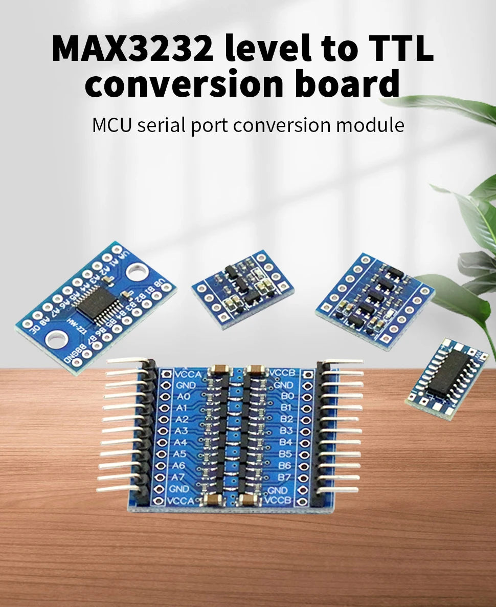 1PCS MAX3232 Serial Port Mini RS232 to TTL Converter Adaptor Module Board miniRS232 MCU 2/4/8 serial port conversion module