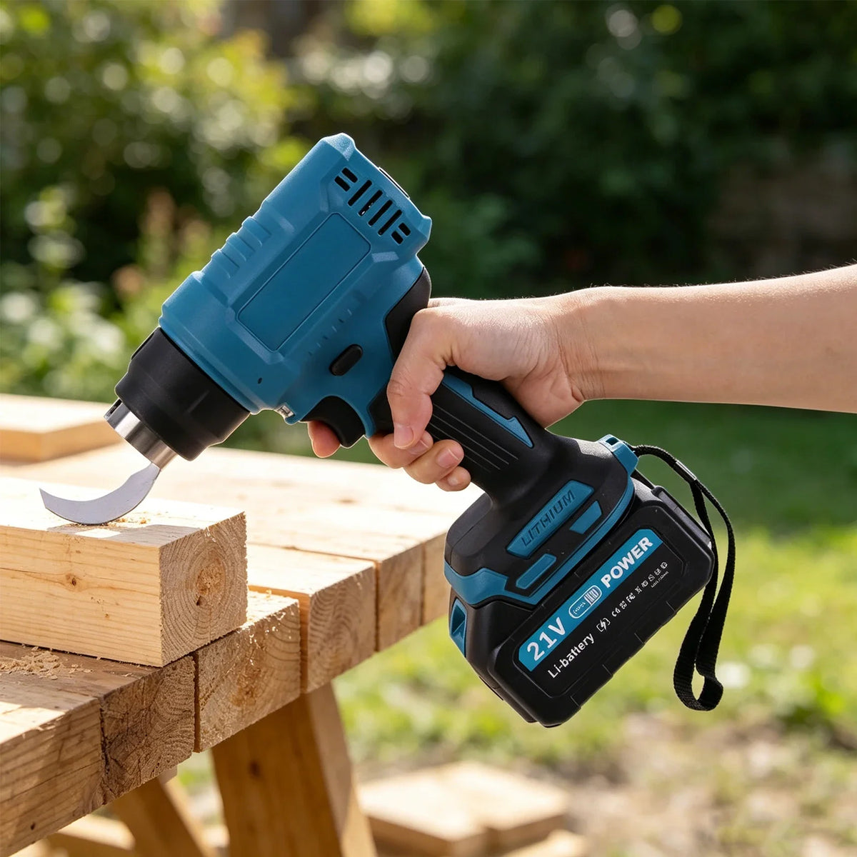 New 540℃ Electric Heat Gun Cordless Handheld Hot Air Gun 3 Nozzles Industrial Home Hair Dryer Machine for Makita 18V Battery