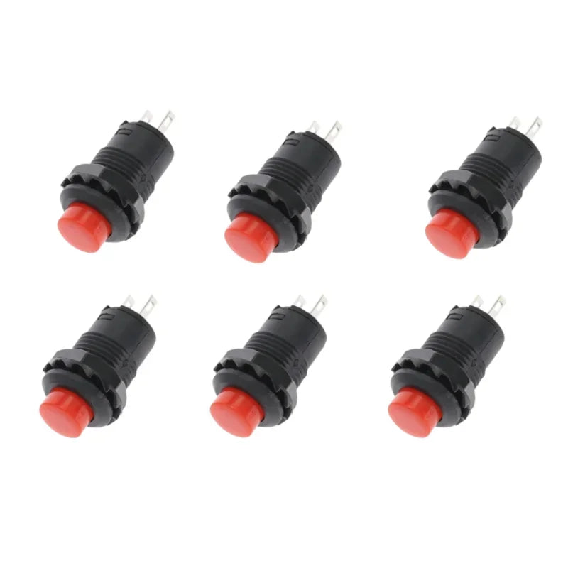 6pcs 12mm self-locking Momentary push button switches 3A /125VAC 1.5A/250VAC Minitype Push Button Switch DS-227 427 DS-228 428