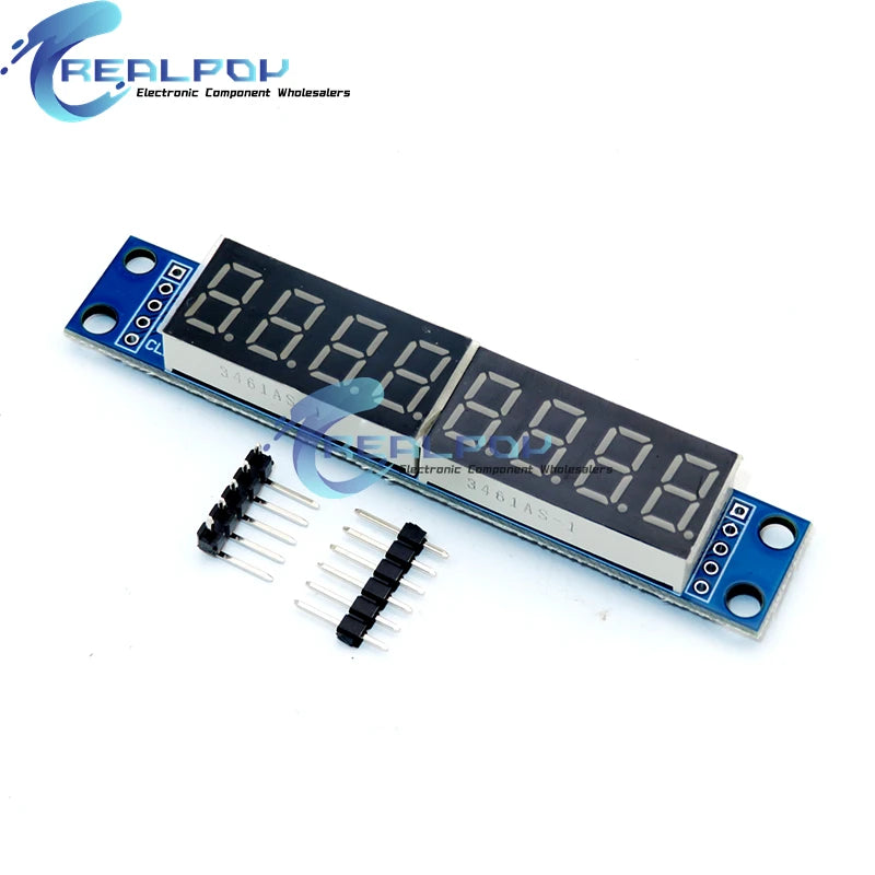 TM1638 / TM1637 4 Bits / MAX7219 8 bit Digital LED Display Module 7 Segment 0.36Inch Clock RED Anode Tube Four Serial Driver