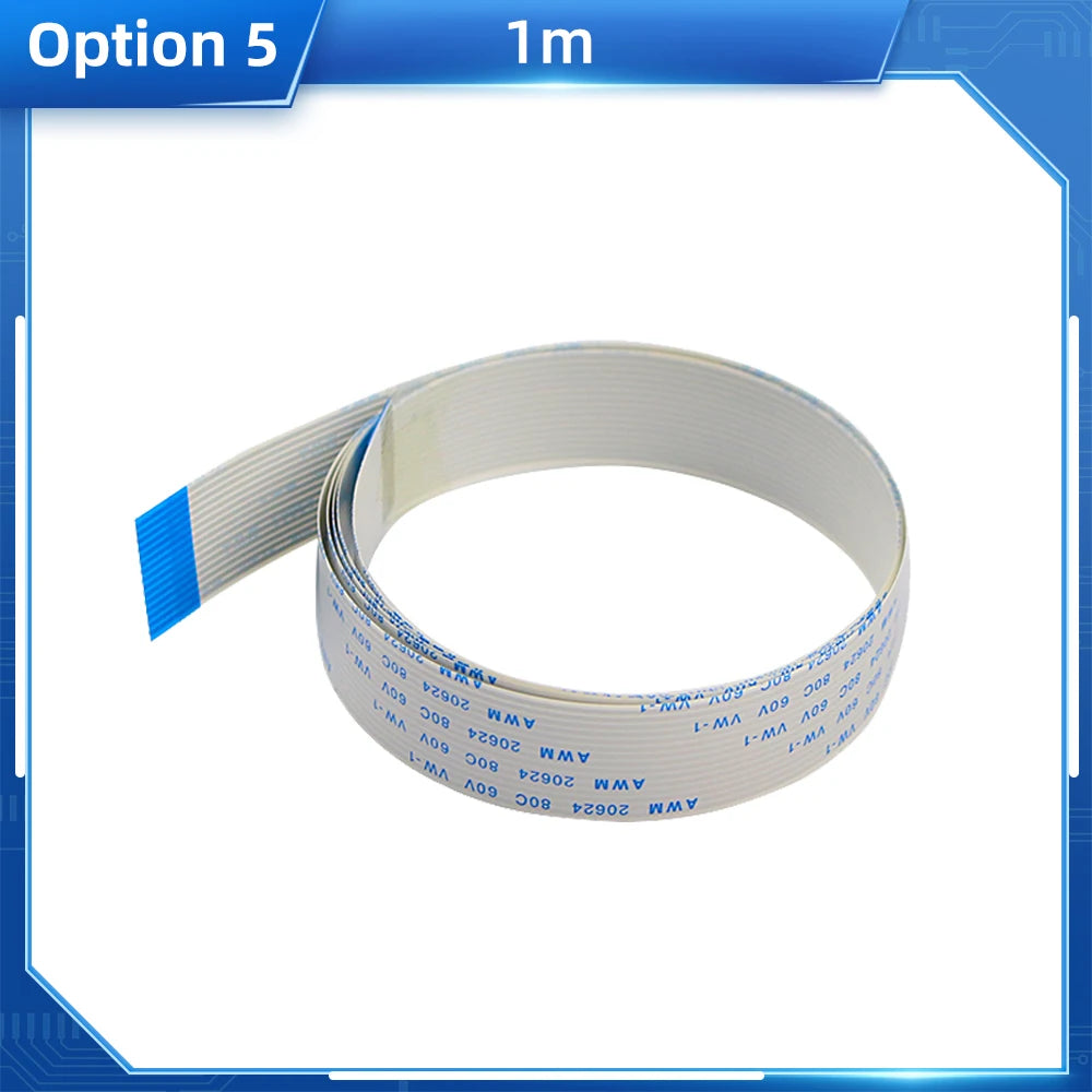 Raspberry Pi Camera Cable 15 Pin Flexible Flat Cable 15 30 40 50 60 CM 1M 2M Ribbon Cable Line for RPI 4B 3B+ 3B 3A+ Camera