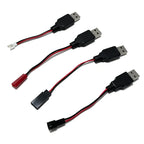 RC USB Charging Cable 3.7V Lithium Battery Charger Wire USB to JST Style SM Futaba Style Plug for RC Drone Quadcopter
