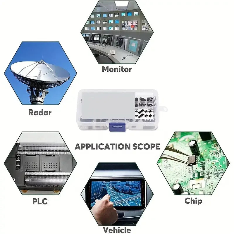 85PCS Integrated Circuit Chip Kit 10 Specifications IC-NE555 IC-LM324 IC-LM358 DIP Single Precision Timer Combination Kit
