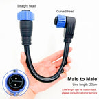 50A M25 Self-locking Waterproof Plug Cable IP67 2 3 Pin Power Charging Connector Large Current Male Female Aviation Plug Socket