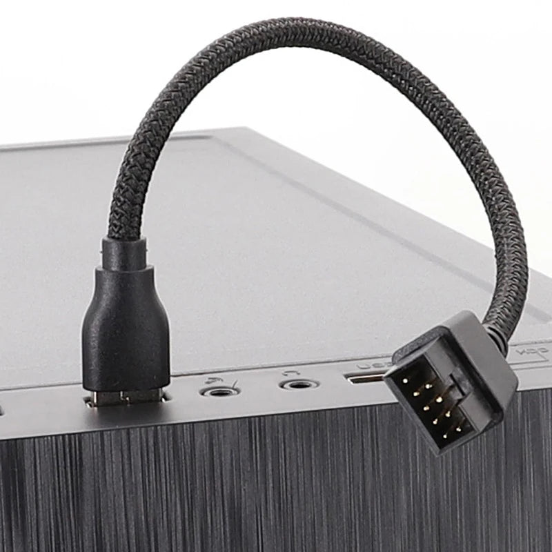 USB A Male to 9‑Pin Motherboard USB Header Extension Cable USB2.0 Mainboard Front Panel Internal Adapter Cord