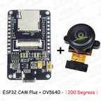 OV5640 ESP32 CAM Camera Module Kit 2.4 GHz WiFi and Bluetooth Develop Board Type C 8MB PSRAM HD 5MP Auto Focus 66 120 160 Degree
