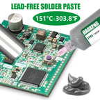 151 ° C/303.8 ° F New Solder Paste, No Need for Cleaning, Solder Repair and Maintenance, Lead-Free Solder Paste Flux, 10g/35g/55