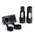Waterproof True Locking 3Pin Powercon Male/Female Plug Connector In&Output NAC3FX-WP Coupler Panel Mount Chassis Socket Adapter