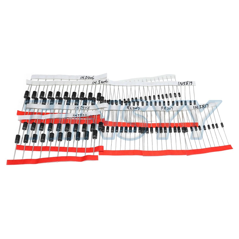 350PCS/box Diodes kit 14Values Rectifier/Fast Recovery/Schottky/Switching Diode Set 1N4001 1N4007 1N4148 RL207 UF4007 FR107 207