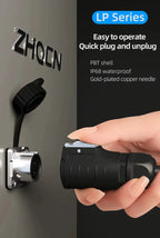ZHQCN LP20 Waterproof IP68 Fireproof Convenient And Quick 2/3/4/5Pin Plug And Socket Aviation Connector Square Panel Mount