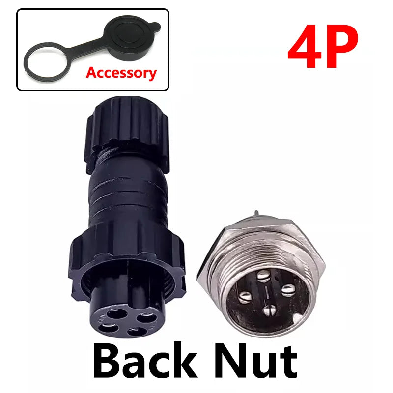 5/20/100Sets Aviation Connector GX16 M16 Waterproof Docking Back Nut Male&Female Plug&Socket 2/3/4/5/6/7/8/9/10pin Sensor Joint