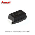 20pcs/lot 5A 100V Chip Schottky Diode SS510 SS510F SS510B SS510C SMA SMAF SMB SMC DO-241AA DO-214AC DO-214AB New original
