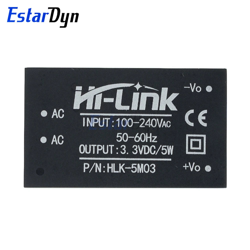 HLK-PM01 PM03 PM12 5M05 5M03 5M12 AC-DC Power Module, 220V to 5V/3.3V/12V Mini Converter for Smart Home IoT Device