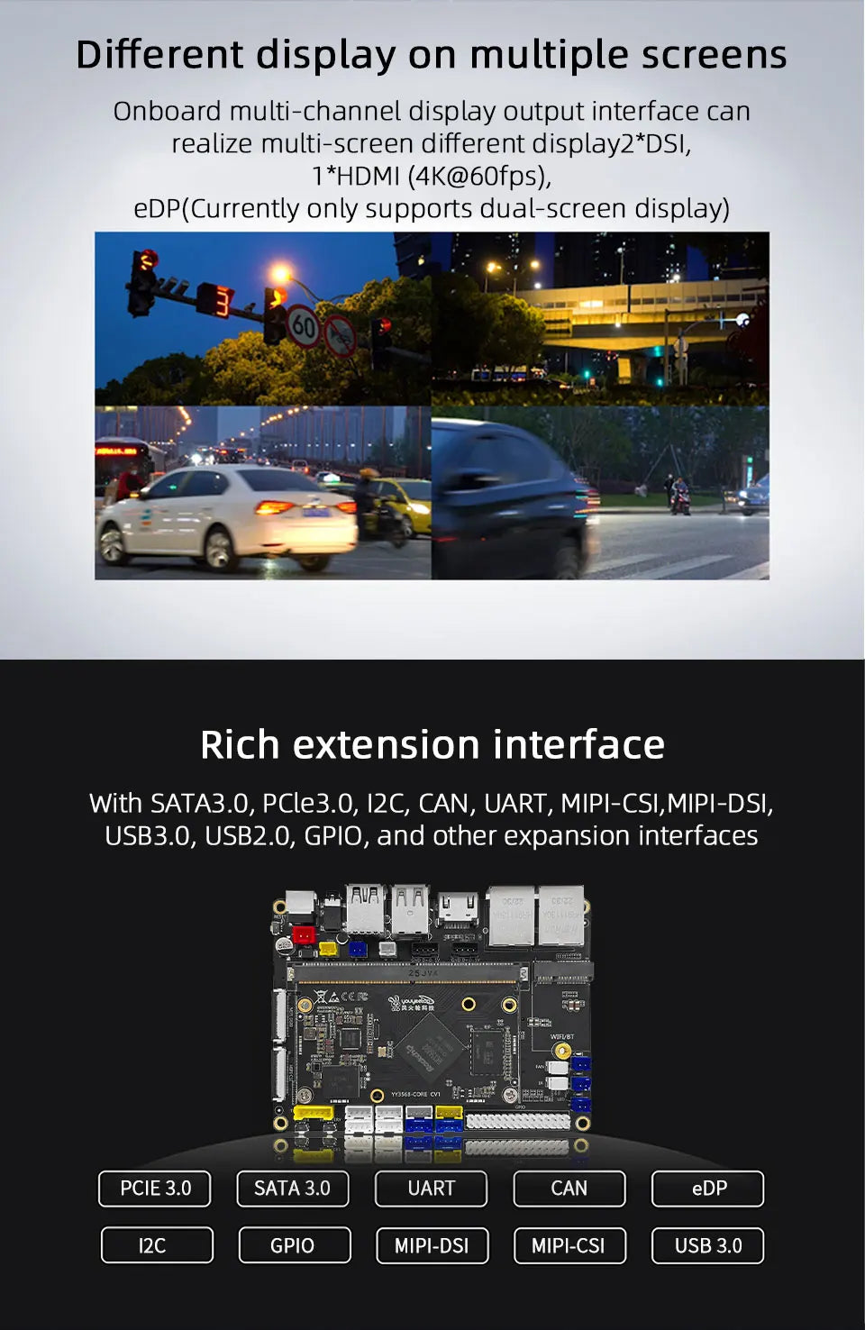 Youyeetoo YY3568 ARM AI Dev Board Rockchip RK3568 Quad Core A55 Motherboard Dual Gigabit Ethernet WiFi6 Android11 Debian Support