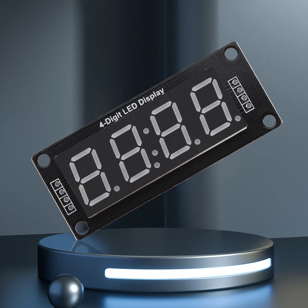 TM1637 LED Display Module 4 Digit Time Indicator Tube 7 Segment Clock Module 0.56 Inch Glow Tube Clock
