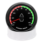 12V/24V STBD PORT Rudder Angle Meter 85mm Rudder Angle Indicator with 0-190 ohm Rudder Angle Sensor 7 Color Backlight Customized
