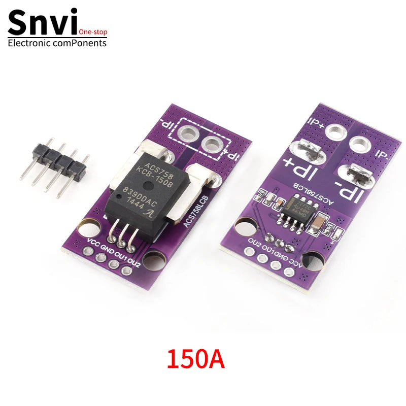 ACS758 LCB Hall Current Sensor Module 50A 100A 150A 200A Linear Analog AC DC Current Detection 3.3V-5V ACS758LCB for Arduino
