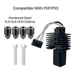 V2 Hotend Assembly For Bambu Lab P1S X1 X1C P1P With Heater Cartridge Thermistor 0.4 Nozzle Bambulab Hot end Extruder Accessorie