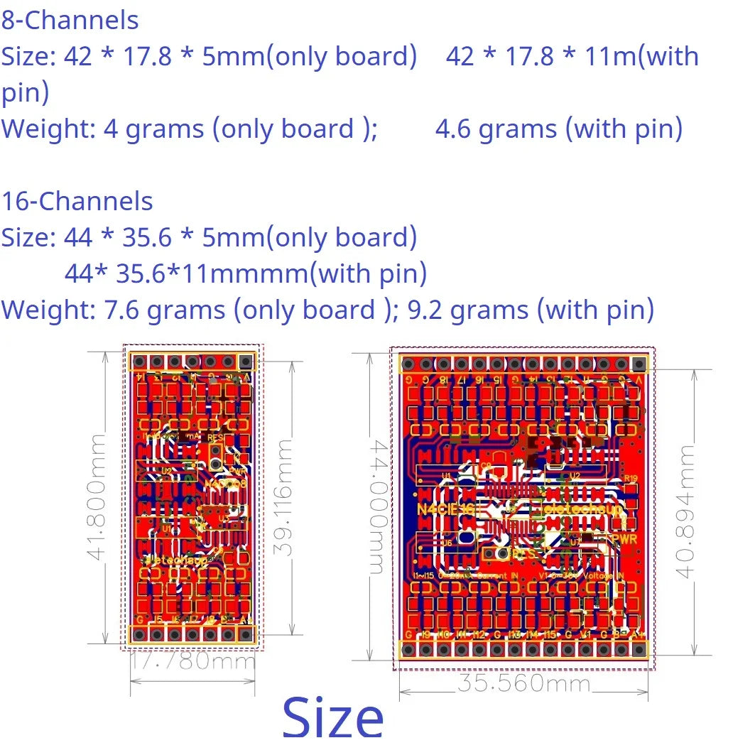 8CH Analog-to-Digital Conversion ADC Module 0-5V 0-10V 4-20MA 0-20MA Voltage Current to RS485 Modbus PinBoard PLC Remote IO DIY