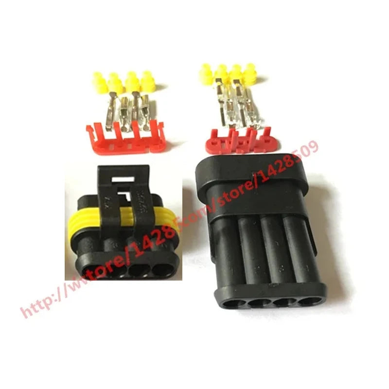 1 Pcs Kit 4 Pin Female And Male Auto Waterproof Electrical Wire Connector Plug For Car 282106-1 282088-1