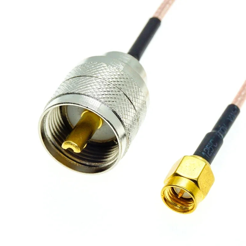RG316 SMA Male to UHF PL259 Male Plug PL-259 50-Ohm Crimp Connector Lot RF Coax Extension Coaxial Cable Jumper Pigtail