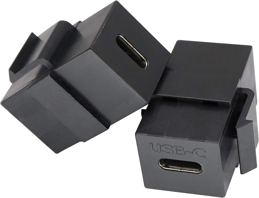 USB C Keystone Jack Inserts Adapter USB 3.1 Type-C Female to Female Insert Socket Coupler Connector for Wall Plate Outlet Panel