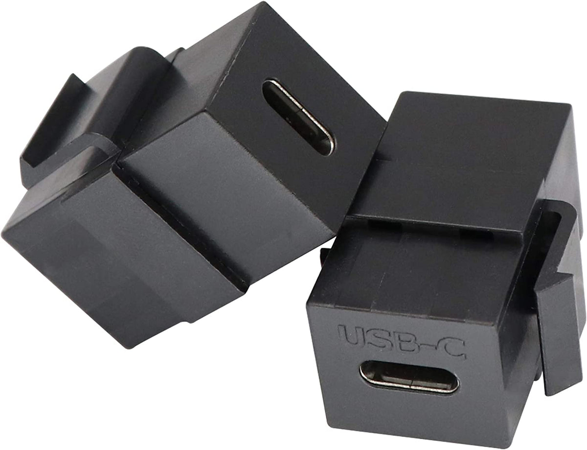 USB C Keystone Jack Inserts Adapter USB 3.1 Type-C Female to Female Insert Socket Coupler Connector for Wall Plate Outlet Panel