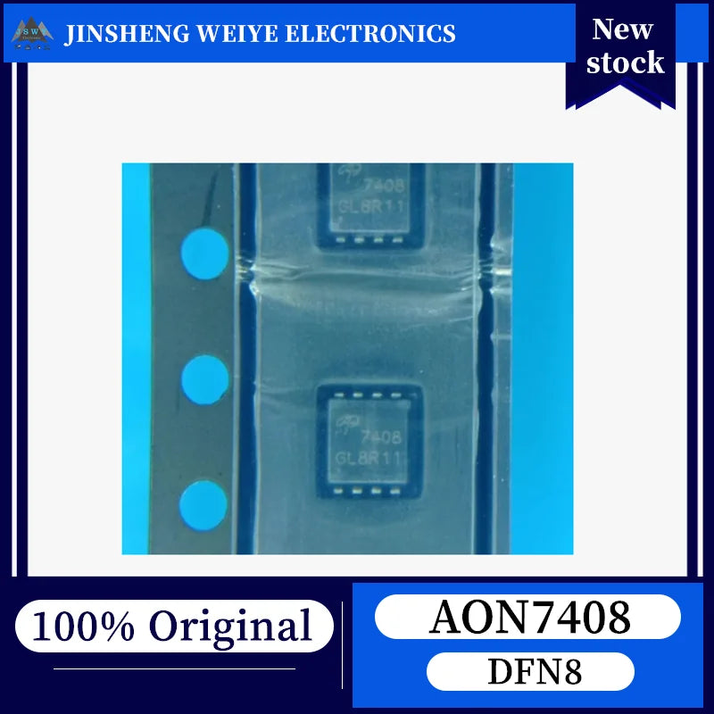 (20/100 Pieces) AON7408 DFN8 Single N-channel Power MOSFET 30V10A 100% New Original Stock Chipset